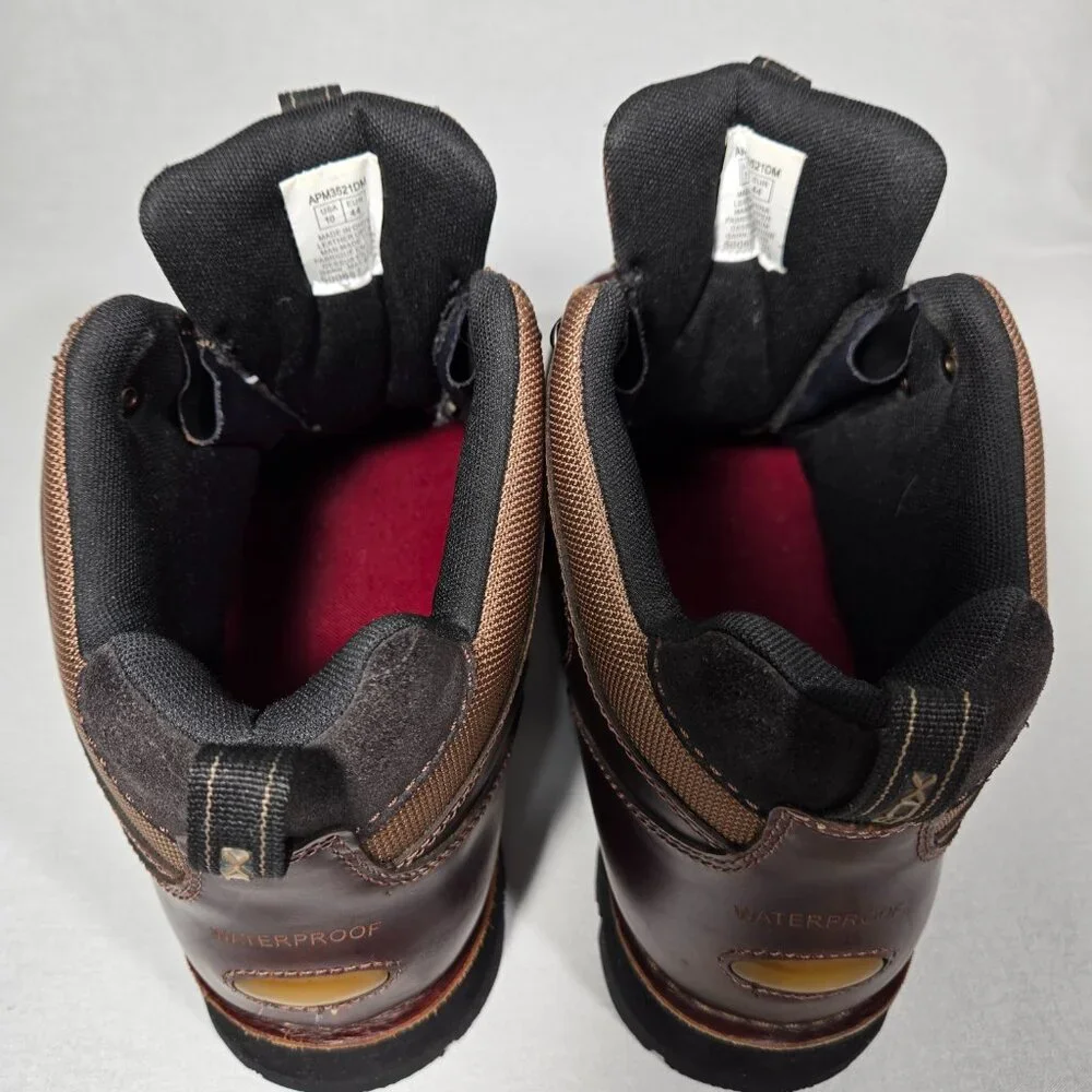 ROCKPORT XCS Burgundy & Brown Leather HIDRO-SHIELD Waterproof Boots Men Size 10 - Picture 10 of 17